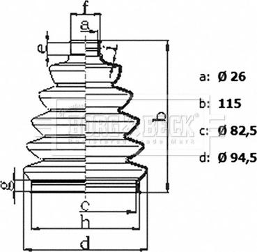 Borg & Beck BCB6435 - Пильник, приводний вал autozip.com.ua