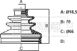 Borg & Beck BCB6424 - Пильник, приводний вал autozip.com.ua