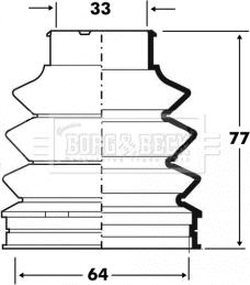 Borg & Beck BCB6095 - Пильник, приводний вал autozip.com.ua