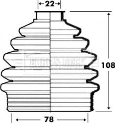 Borg & Beck BCB6098 - Пильник, приводний вал autozip.com.ua