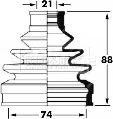 Borg & Beck BCB6045 - Пильник, приводний вал autozip.com.ua