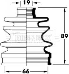 Borg & Beck BCB6043 - Пильник, приводний вал autozip.com.ua