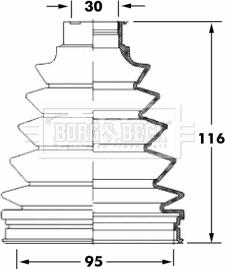 Borg & Beck BCB6051 - Пильник, приводний вал autozip.com.ua