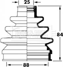 Borg & Beck BCB6033 - Пильник, приводний вал autozip.com.ua