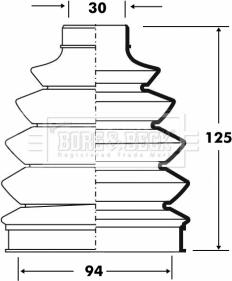 Borg & Beck BCB6079 - Пильник, приводний вал autozip.com.ua