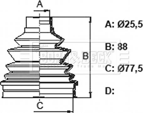 Borg & Beck BCB6130 - Пильник, приводний вал autozip.com.ua