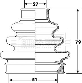 Borg & Beck BCB6177 - Пильник, приводний вал autozip.com.ua