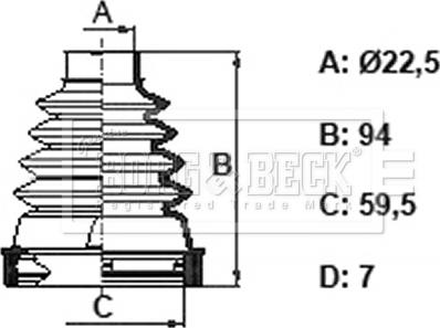 Borg & Beck BCB6399 - Пильник, приводний вал autozip.com.ua