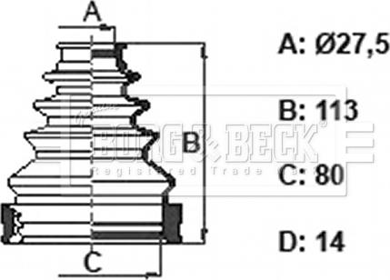 Borg & Beck BCB6393 - Пильник, приводний вал autozip.com.ua
