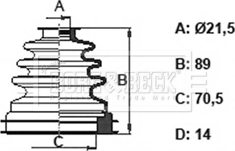 Borg & Beck BCB6357 - Пильник, приводний вал autozip.com.ua