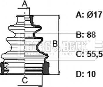 Borg & Beck BCB6365 - Пильник, приводний вал autozip.com.ua