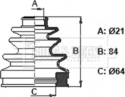 Borg & Beck BCB6360 - Пильник, приводний вал autozip.com.ua