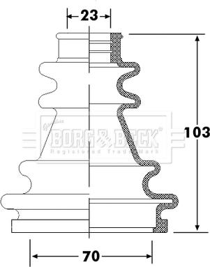 Borg & Beck BCB6304 - Пильник, приводний вал autozip.com.ua