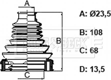 Borg & Beck BCB6325 - Пильник, приводний вал autozip.com.ua