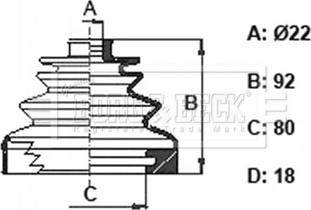 Borg & Beck BCB6322 - Пильник, приводний вал autozip.com.ua