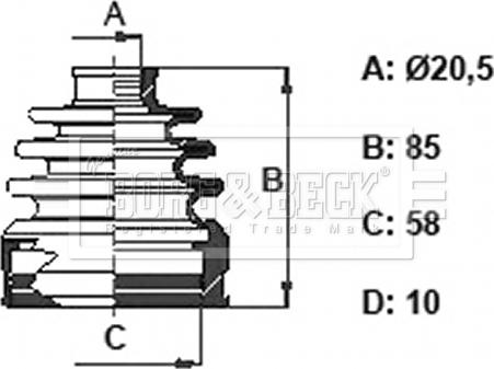 Borg & Beck BCB6371 - Пильник, приводний вал autozip.com.ua