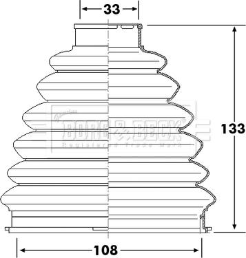 Borg & Beck BCB6292 - Пильник, приводний вал autozip.com.ua