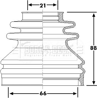 Borg & Beck BCB6240 - Пильник, приводний вал autozip.com.ua