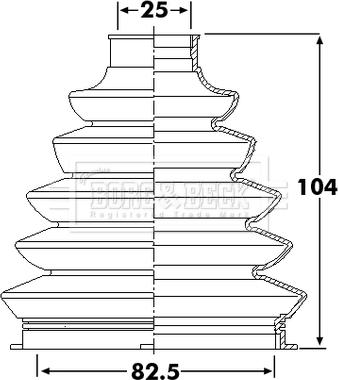Borg & Beck BCB6250 - Пильник, приводний вал autozip.com.ua