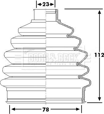 Borg & Beck BCB6251 - Пильник, приводний вал autozip.com.ua