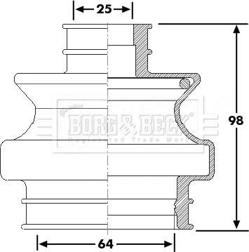 Borg & Beck BCB6263 - Пильник, приводний вал autozip.com.ua