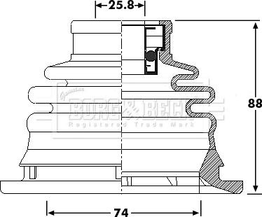 Borg & Beck BCB6209 - Пильник, приводний вал autozip.com.ua