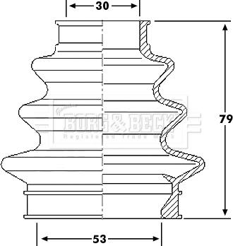 Borg & Beck BCB6208 - Пильник, приводний вал autozip.com.ua