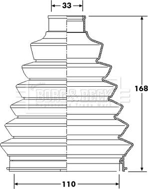 Borg & Beck BCB6214 - Пильник, приводний вал autozip.com.ua