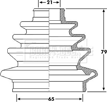 Borg & Beck BCB6216 - Пильник, приводний вал autozip.com.ua