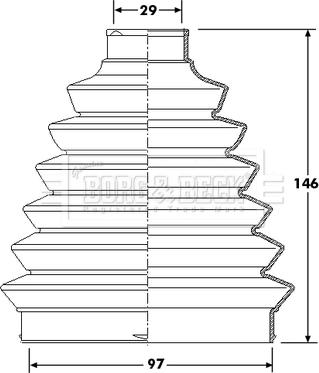 Borg & Beck BCB6213 - Пильник, приводний вал autozip.com.ua