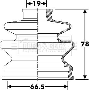 Borg & Beck BCB6289 - Пильник, приводний вал autozip.com.ua