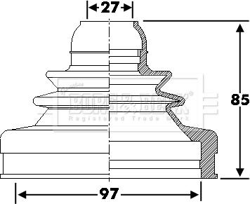 Borg & Beck BCB6286 - Пильник, приводний вал autozip.com.ua