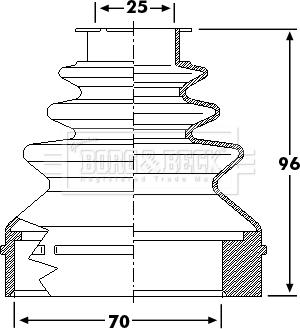 Borg & Beck BCB6237 - Пильник, приводний вал autozip.com.ua