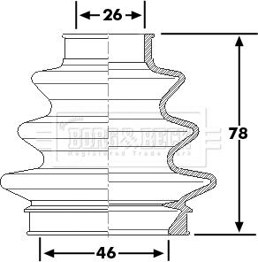 Borg & Beck BCB6226 - Пильник, приводний вал autozip.com.ua