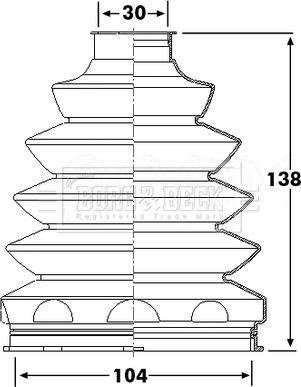 Borg & Beck BCB6228 - Пильник, приводний вал autozip.com.ua