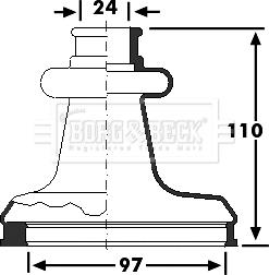 Borg & Beck BCB6223 - Пильник, приводний вал autozip.com.ua