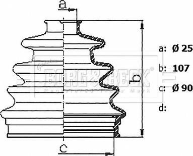 Borg & Beck BCB6227R - Пильник, приводний вал autozip.com.ua