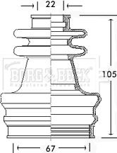 Borg & Beck BCB2417 - Пильник, приводний вал autozip.com.ua