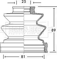 Borg & Beck BCB2527 - Пильник, приводний вал autozip.com.ua