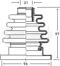 Borg & Beck BCB2674 - Пильник, приводний вал autozip.com.ua