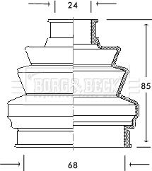 Borg & Beck BCB2042 - Пильник, приводний вал autozip.com.ua