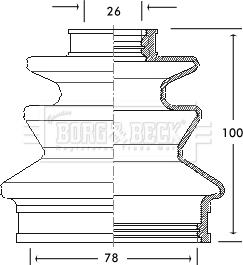 Borg & Beck BCB2106 - Пильник, приводний вал autozip.com.ua