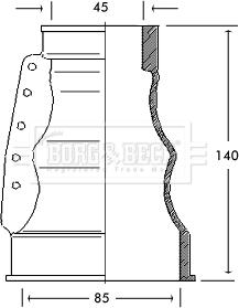 Borg & Beck BCB2122 - Пильник, приводний вал autozip.com.ua