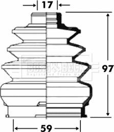 Borg & Beck BCB2894 - Пильник, приводний вал autozip.com.ua