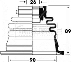 Borg & Beck BCB2848 - Пильник, приводний вал autozip.com.ua