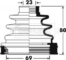 Borg & Beck BCB2854 - Пильник, приводний вал autozip.com.ua