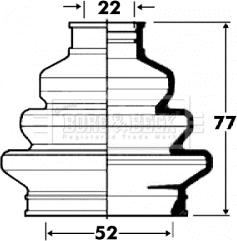 Borg & Beck BCB2884 - Пильник, приводний вал autozip.com.ua