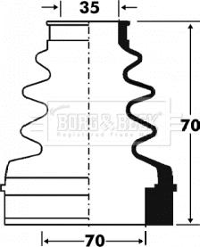 Borg & Beck BCB2880 - Пильник, приводний вал autozip.com.ua
