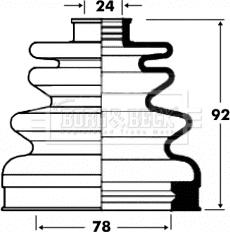 Borg & Beck BCB2829 - Пильник, приводний вал autozip.com.ua