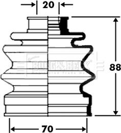 Borg & Beck BCB2368 - Пильник, приводний вал autozip.com.ua